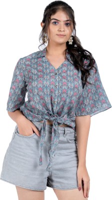 Avyanna The Label Women Printed Casual Green Shirt