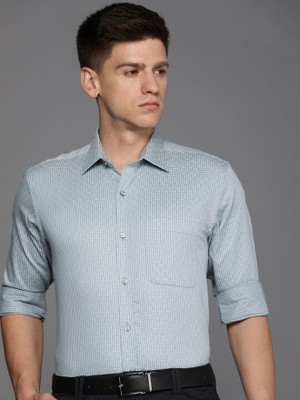 Raymond Men Self Design Formal Grey Shirt