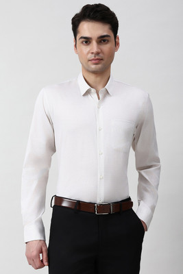 PETER ENGLAND Men Printed Formal White Shirt