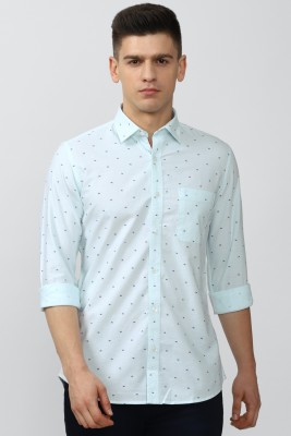 VAN HEUSEN Men Printed Casual Blue Shirt