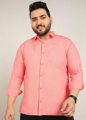 METRONAUT PLUS Men Solid Casual Pink Shirt