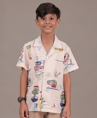 FunFukrey Boys Printed Casual Multicolor Shirt