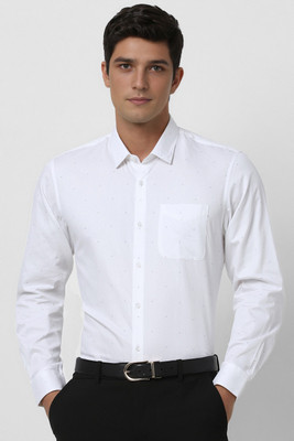 PETER ENGLAND Men Printed Formal White Shirt