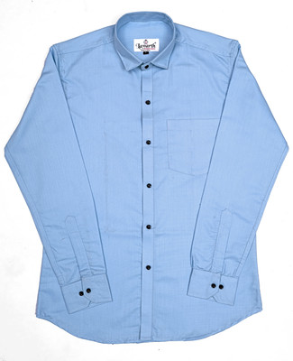 ISUEL FAB Men Solid Formal Light Blue Shirt
