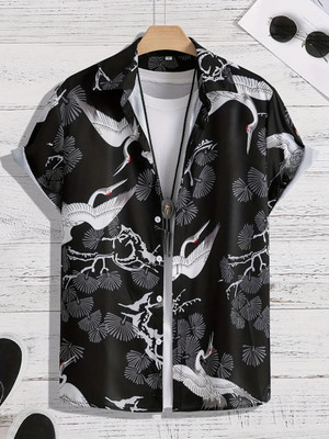 Marmic Fab Women Printed Casual Black Shirt