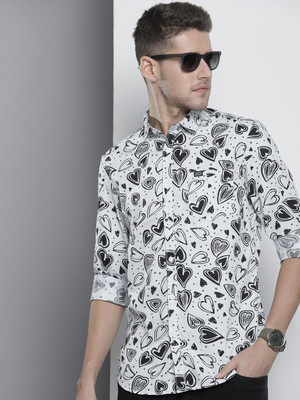 The Indian Garage Co. Men Graphic Print Casual White Shirt