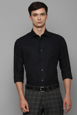 LOUIS PHILIPPE Men Solid Formal Black Shirt