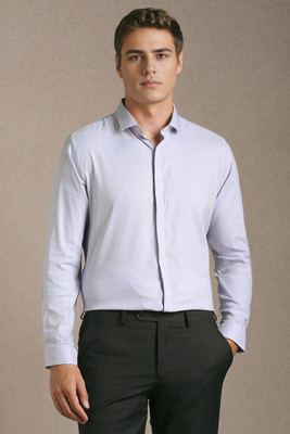 LOUIS PHILIPPE Men Solid Casual Light Blue Shirt