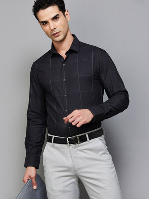 CODE by Lifestyle Men Self Design Formal White Shirt