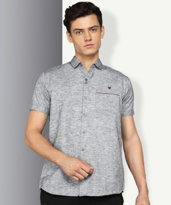 KUONS AVENUE Men Solid Casual Grey Shirt