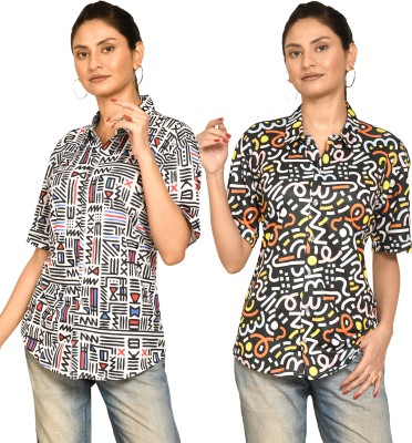 RAPL BHARAT Women Printed Casual Multicolor Shirt(Pack of 2)