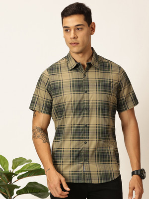 PROVOGUE Men Printed Casual Green Shirt