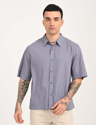 LEVI'S Men Checkered Casual Blue, Pink Shirt