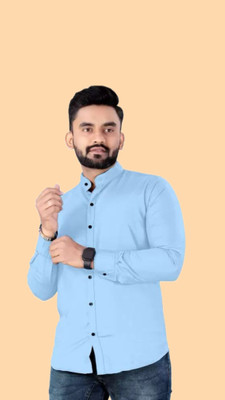 ALVIN ENTERPRISE Men Solid Casual Blue Shirt