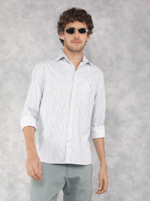 CRIMSOUNE CLUB Men Printed Casual Grey Shirt