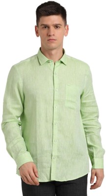 TURTLE Men Self Design Casual Light Green Shirt