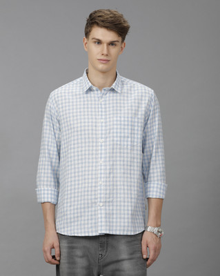 VOI JEANS Men Checkered Casual White Shirt