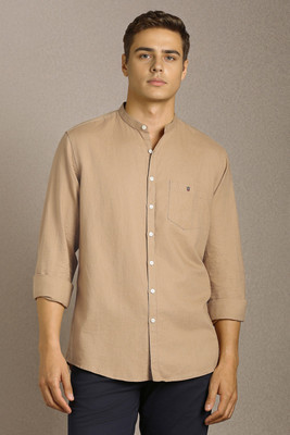 LOUIS PHILIPPE Men Solid Casual Beige Shirt