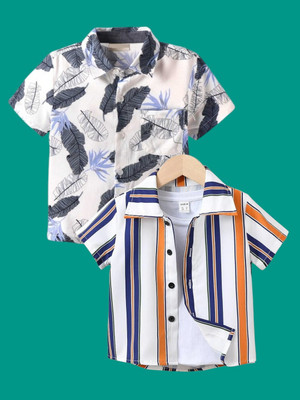KILLER Boys Printed Casual Yellow Shirt(Pack of 2)