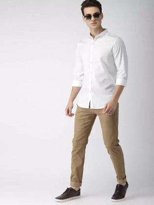 Jumii Enterprise Men Solid Formal White Shirt