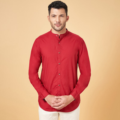 Byford by Pantaloons Men Solid Casual Red Shirt