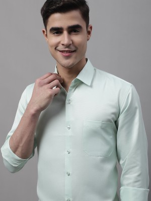 JAINISH Men Solid Casual Light Green Shirt