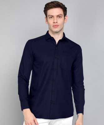 METRONAUT Men Solid Casual Dark Blue Shirt