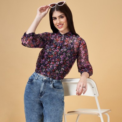 PEOPLE Women Printed Casual Multicolor Shirt