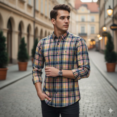 Bloviate Men Checkered Casual Multicolor Shirt