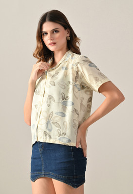 FUBACK Women Floral Print Casual Multicolor Shirt
