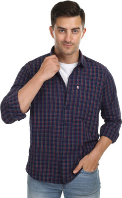 Trending Ayansh Men Solid Casual Red, Blue Shirt