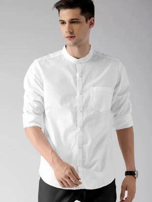 PROTOCOL Men Solid Casual White Shirt