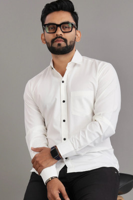 SPOQUE Men Solid Casual Dark Blue Shirt