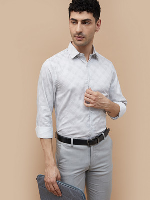 CODE by Lifestyle Men Printed Casual Grey Shirt
