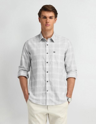 Arrow Sport Men Checkered Casual Grey Shirt