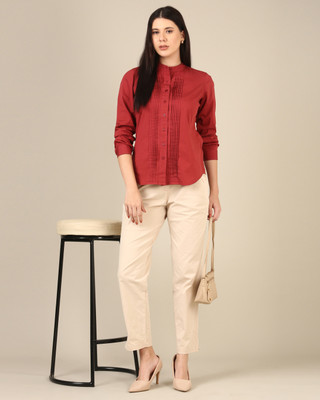 Boldcure Fashion Women Solid Casual Blue Shirt