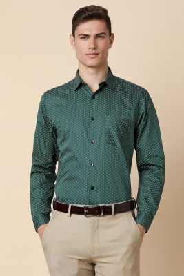 Allen Solly Men Self Design Formal Green Shirt