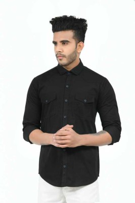 EMTY FASHION Men Solid Casual Grey Shirt