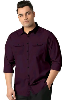 JILANI TRADERS Men Solid Party Maroon Shirt