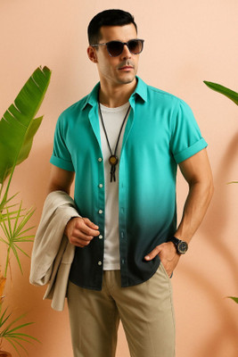 SHFASHION Men Dyed/Ombre Casual Multicolor Shirt