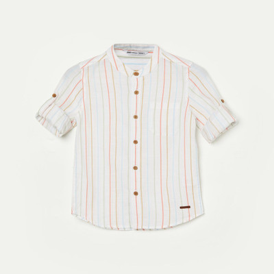Fame Forever by Lifestyle Boys Solid Casual White Shirt