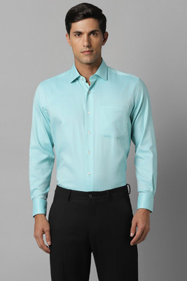 LOUIS PHILIPPE Men Self Design Formal Light Blue Shirt