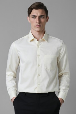 LOUIS PHILIPPE Men Striped Formal Cream Shirt