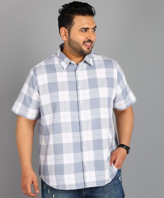 METRONAUT PLUS Men Checkered Casual Blue, White Shirt