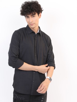 KETCH Men Solid Casual Black Shirt