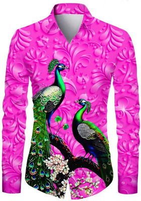 HERIN ENTERPRISE Men Printed Casual Pink Shirt