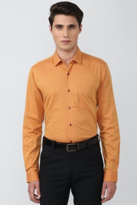 PETER ENGLAND Men Self Design Formal Orange Shirt