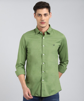 Allen Solly Men Solid Casual Green Shirt
