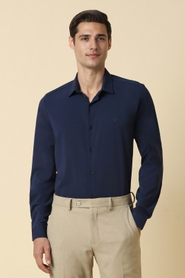 Allen Solly Men Solid Formal Dark Blue Shirt