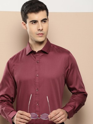 INVICTUS Men Solid Lounge Wear Maroon Shirt